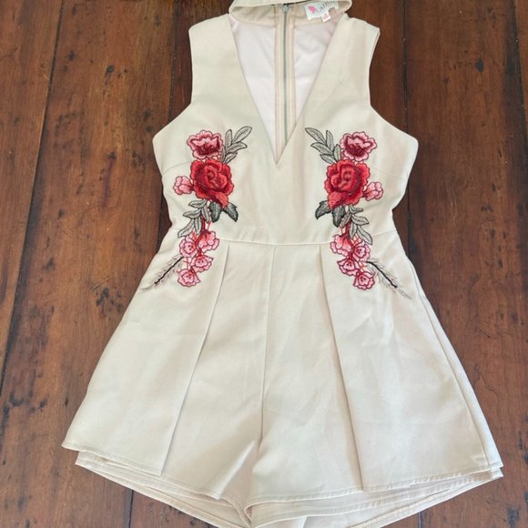 Halter Embroider Romper from These Three Boutique - Picture 2 of 4